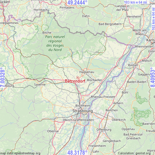 Batzendorf on map