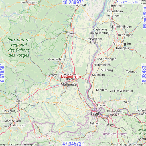 Battenheim on map