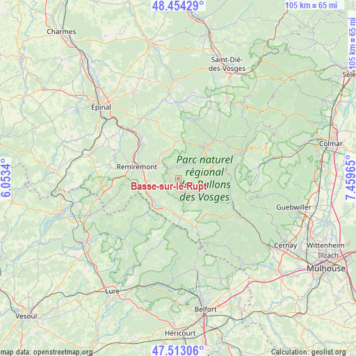 Basse-sur-le-Rupt on map