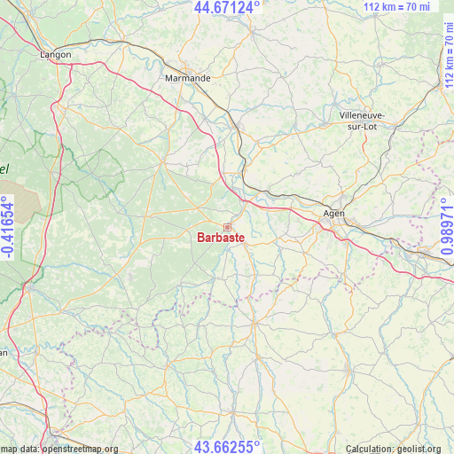 Barbaste on map