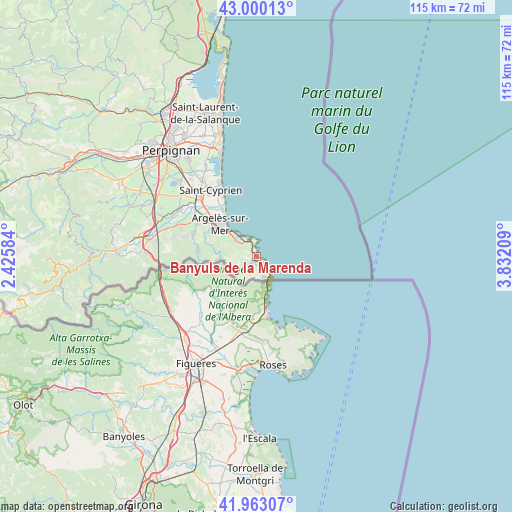 Banyuls de la Marenda on map