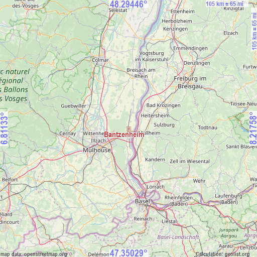 Bantzenheim on map