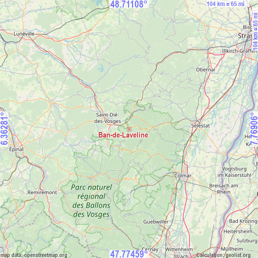 Ban-de-Laveline on map