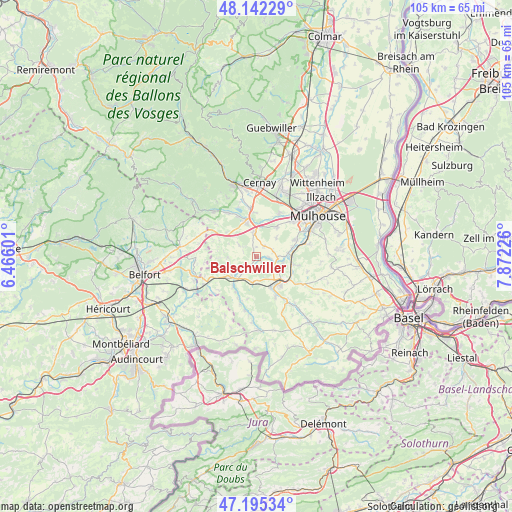 Balschwiller on map