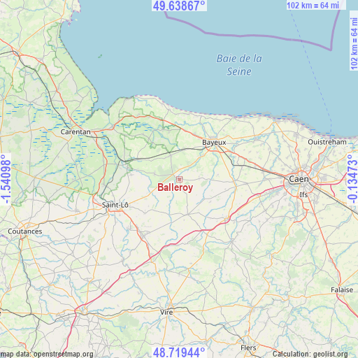 Balleroy on map