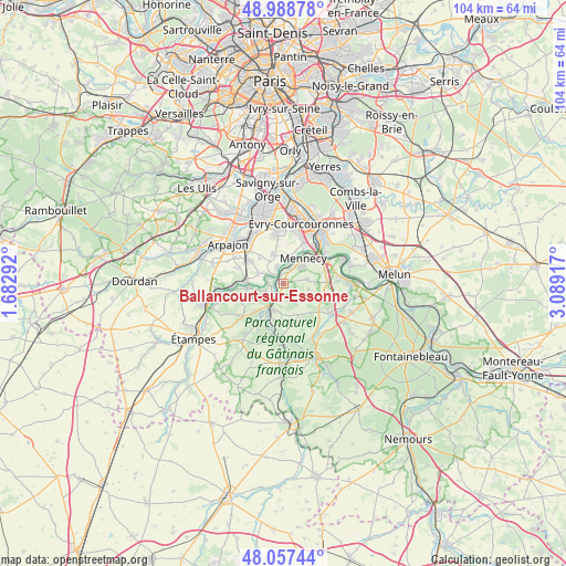 Ballancourt-sur-Essonne on map