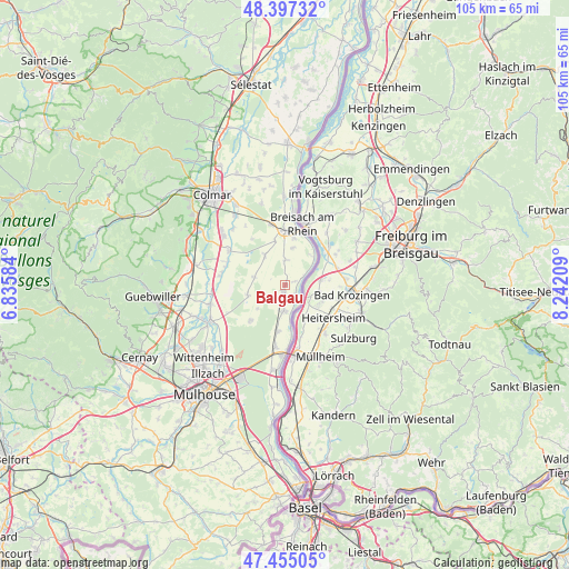 Balgau on map