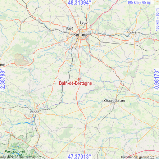 Bain-de-Bretagne on map