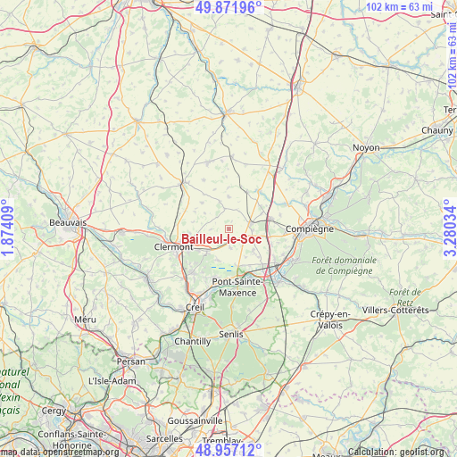 Bailleul-le-Soc on map