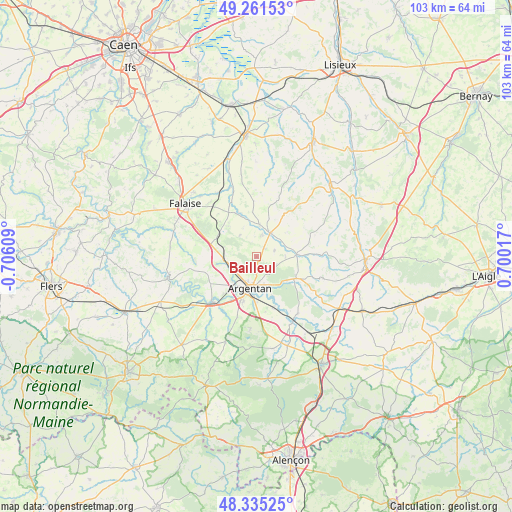 Bailleul on map