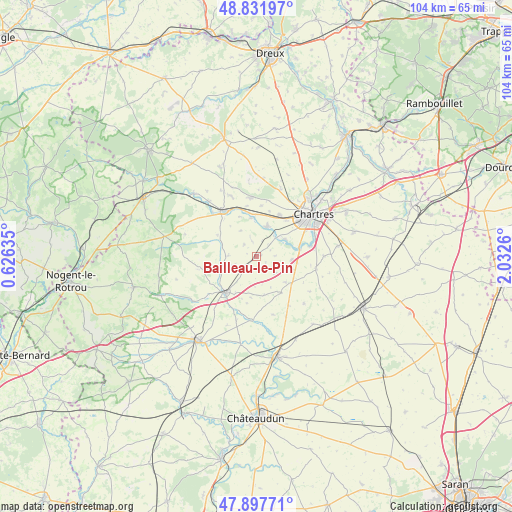 Bailleau-le-Pin on map