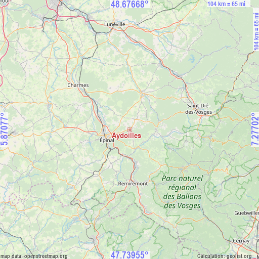 Aydoilles on map