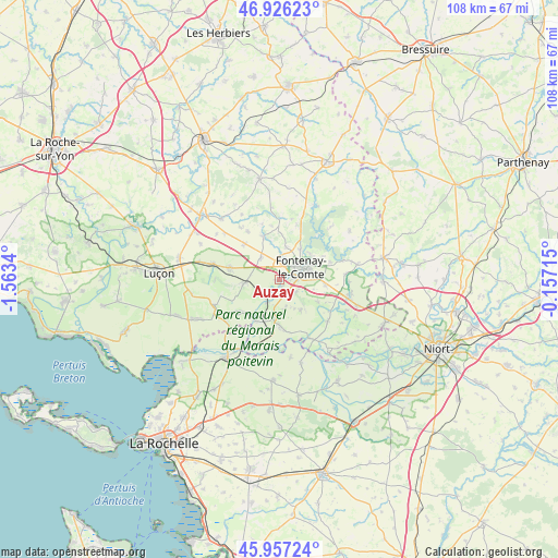 Auzay on map