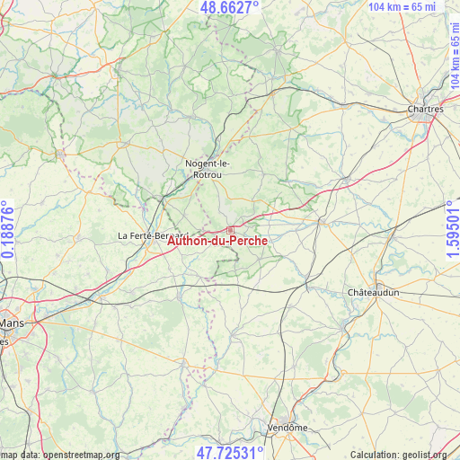 Authon-du-Perche on map