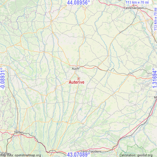 Auterive on map