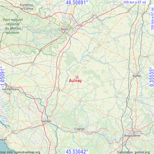 Aulnay on map