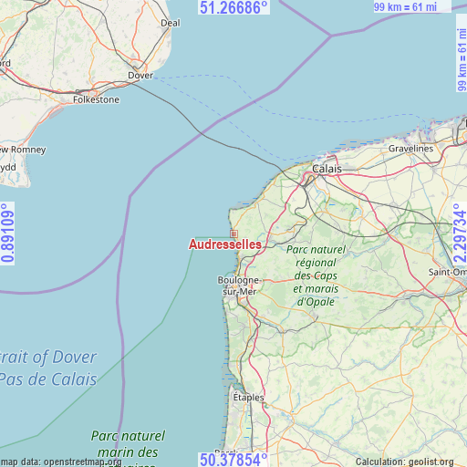 Audresselles on map