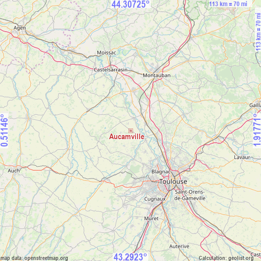 Aucamville on map