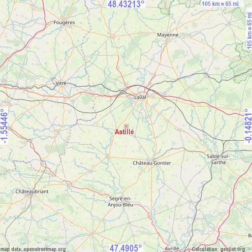 Astillé on map