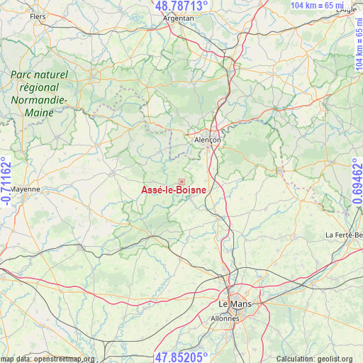 Assé-le-Boisne on map