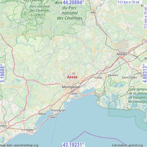 Assas on map