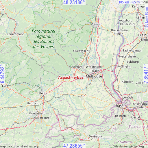 Aspach-le-Bas on map