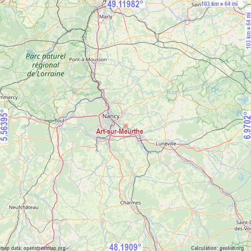 Art-sur-Meurthe on map