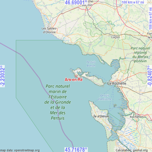 Ars-en-Ré on map