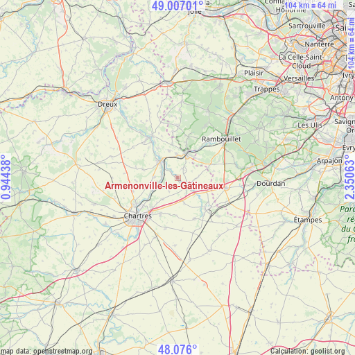 Armenonville-les-Gâtineaux on map