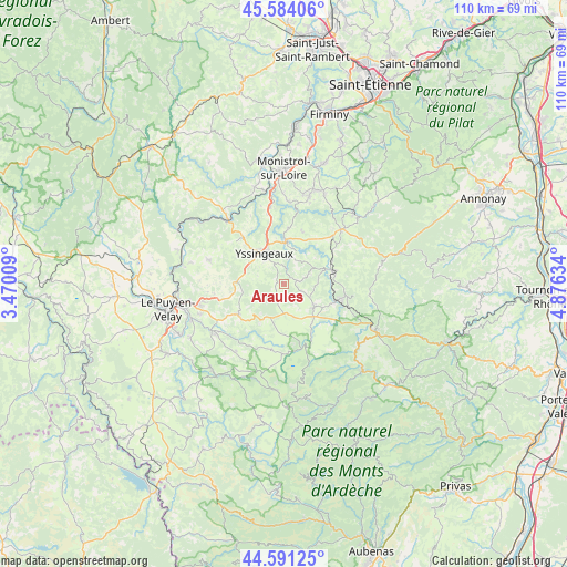 Araules on map