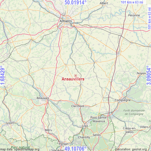 Ansauvillers on map