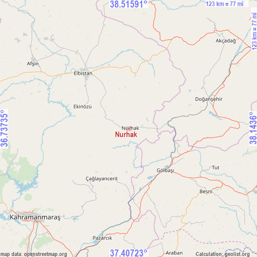 Nurhak on map