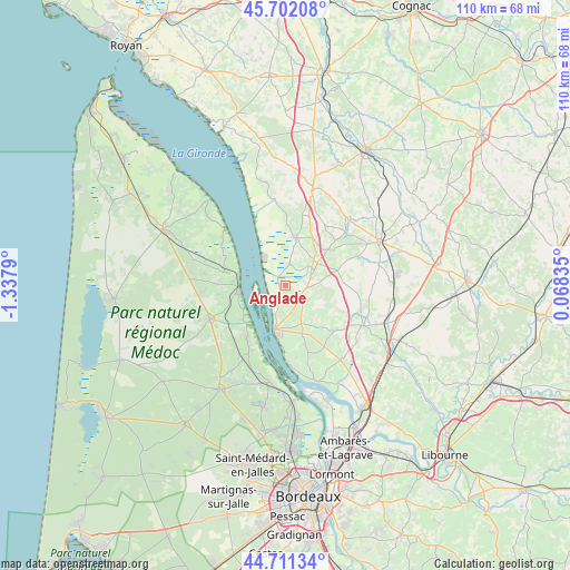 Anglade on map