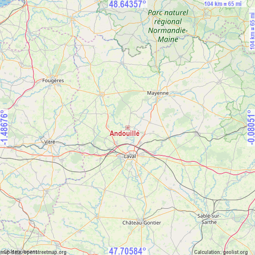 Andouillé on map