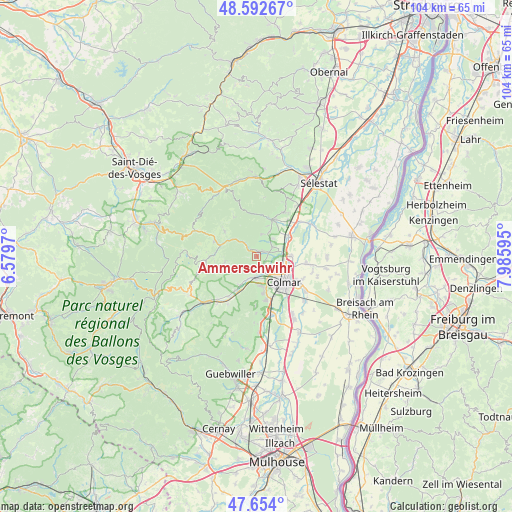 Ammerschwihr on map