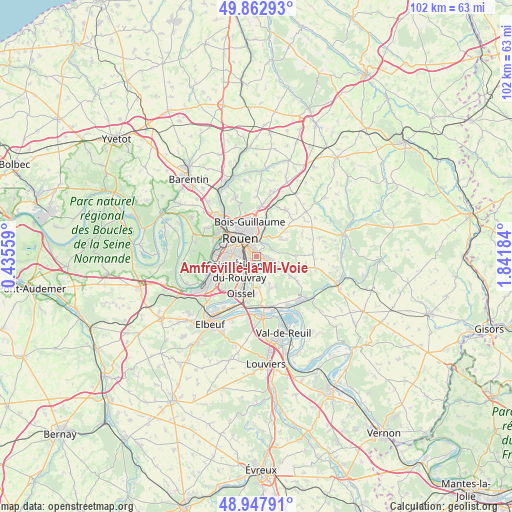 Amfreville-la-Mi-Voie on map