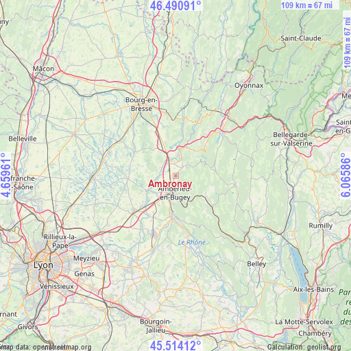 Ambronay on map