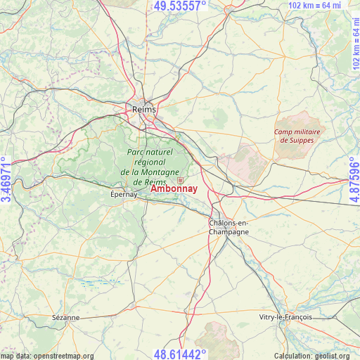 Ambonnay on map