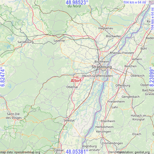 Altorf on map