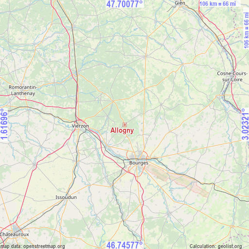 Allogny on map