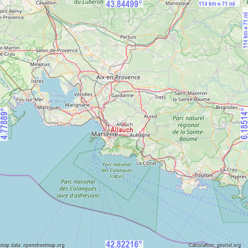 Allauch on map