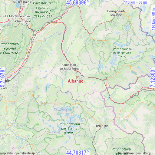 Albanne on map