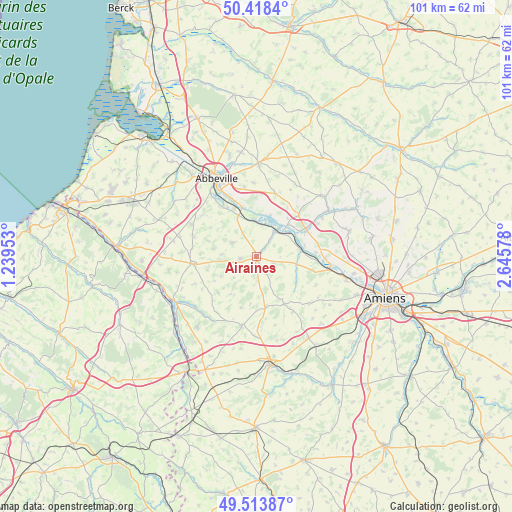 Airaines on map