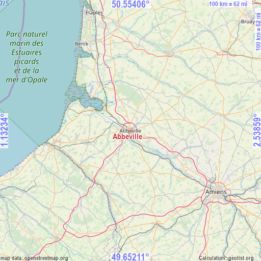 Abbeville on map