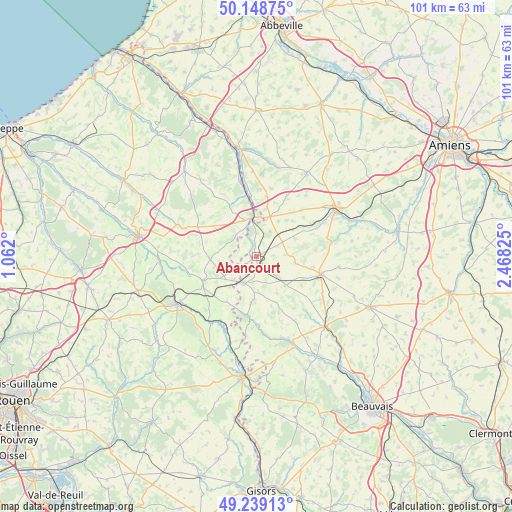 Abancourt on map
