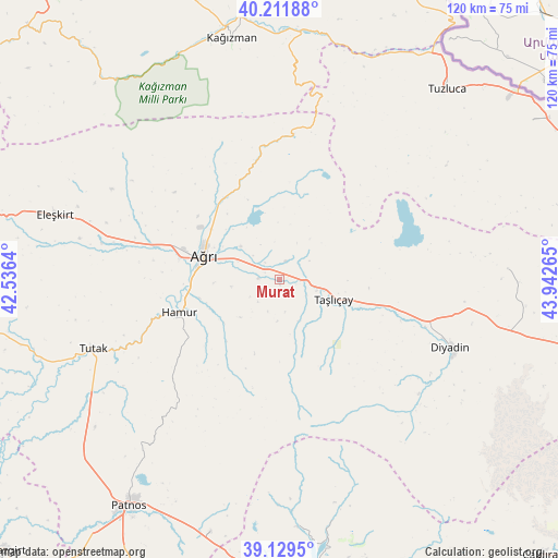 Murat on map