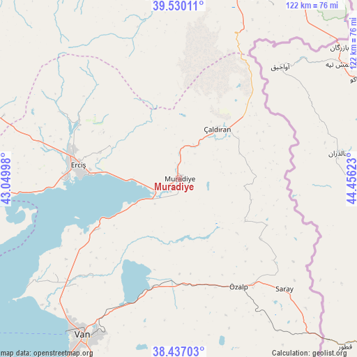 Muradiye on map