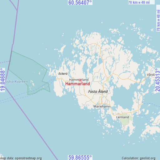 Hammarland on map