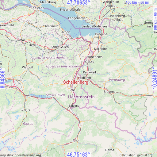 Schellenberg on map