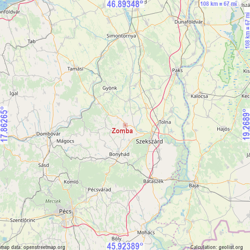 Zomba on map